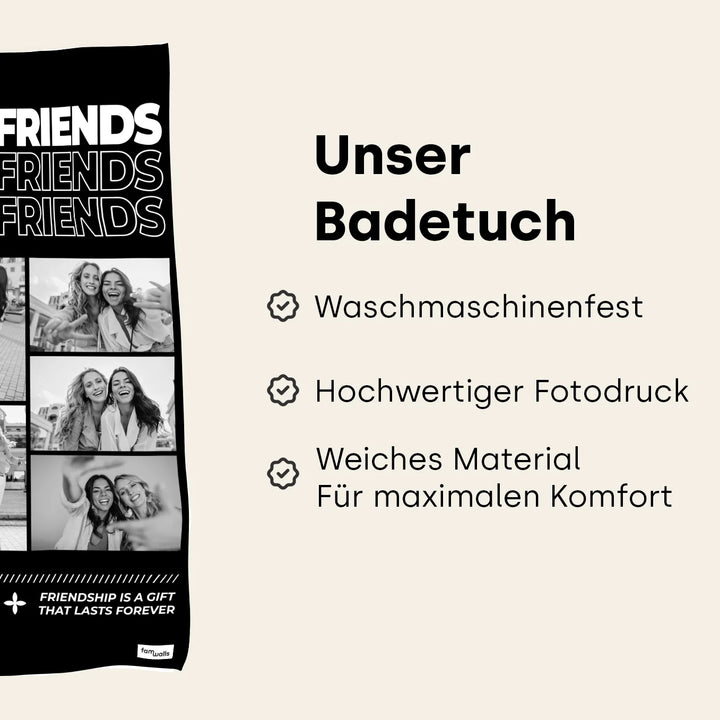 Personalisiertes Badetuch "Besties"