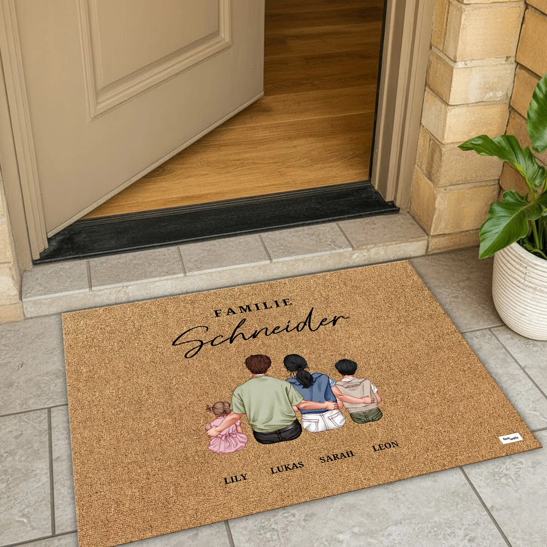 Personalisierte Fußmatte "Familie"