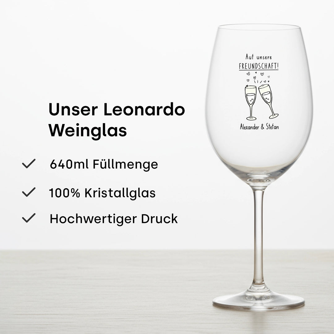 Personalisiertes Weinglas "Auf UNS!"