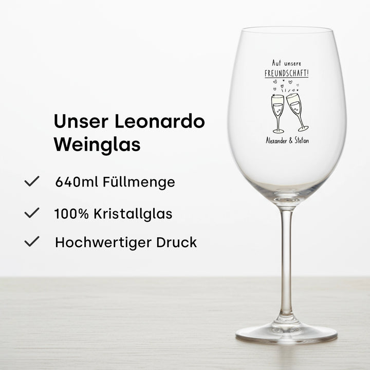 Personalisiertes Weinglas "Auf UNS!"