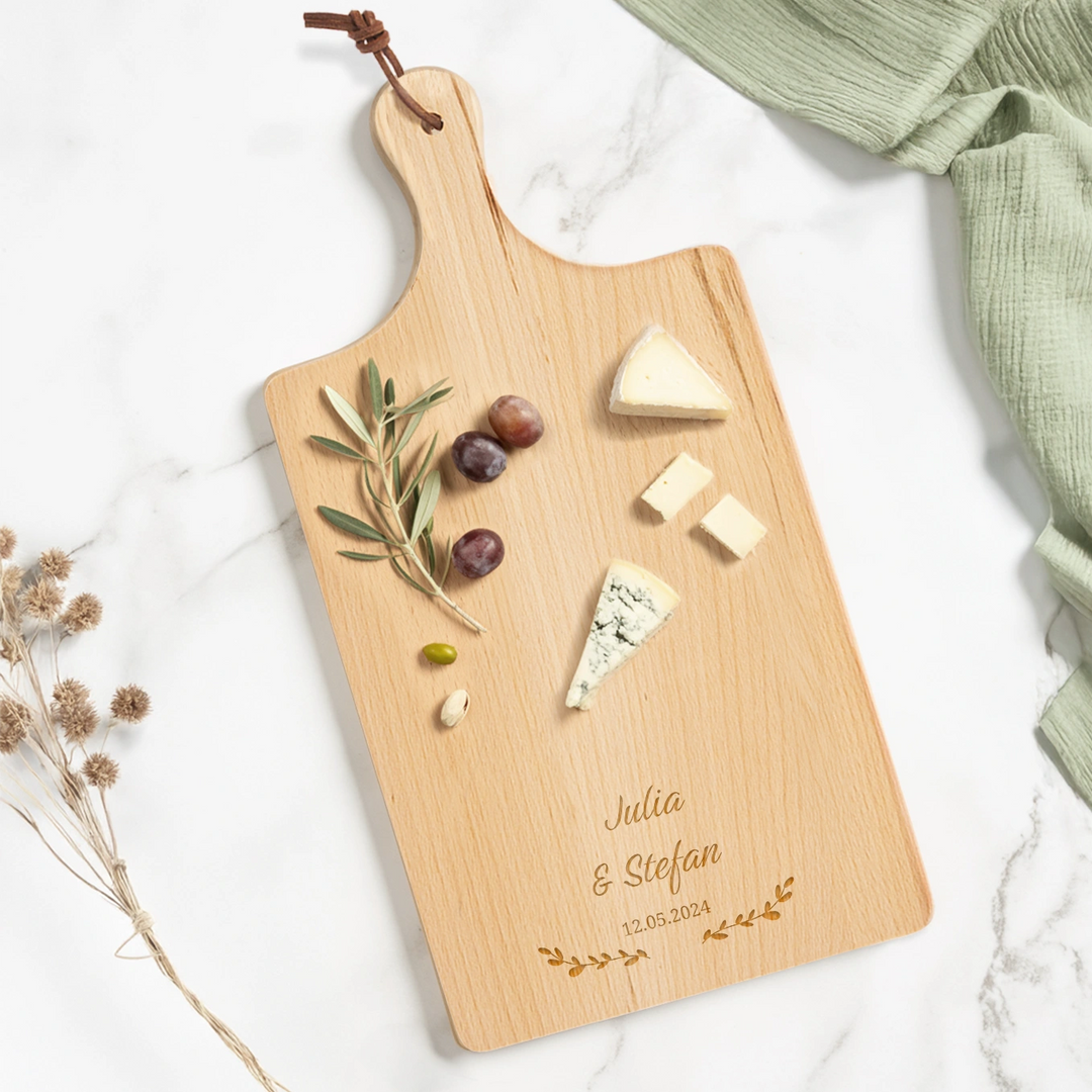 Personalisiertes Schneidebrett "Hochzeit"