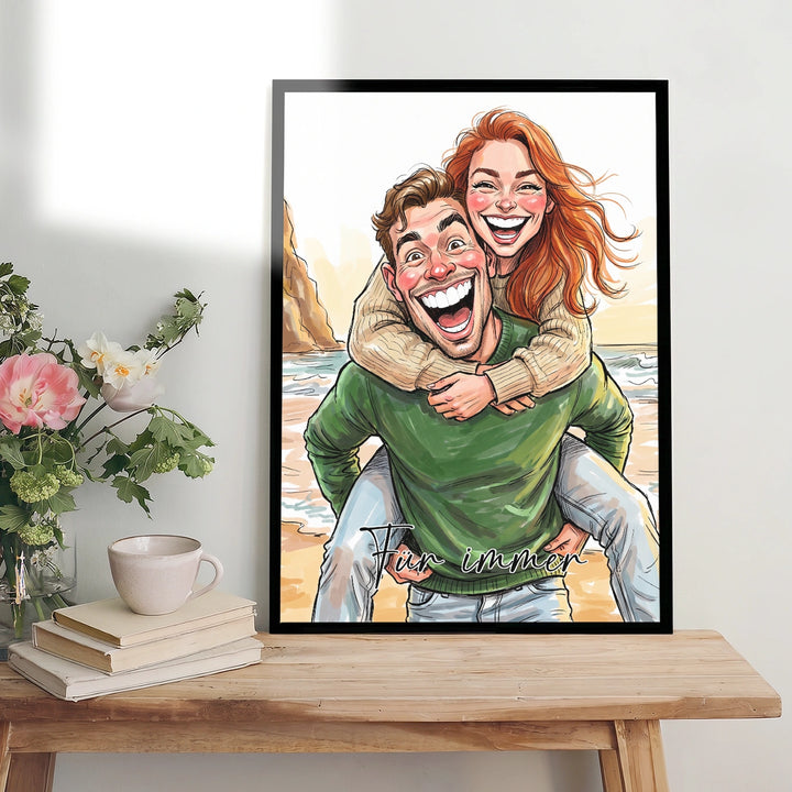 Personalisiertes Poster "Couple Sketch"