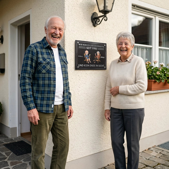 Personalisiertes Türschild "Wir nerven uns gegenseitig"