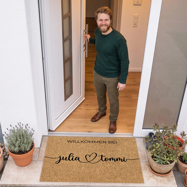 Personalisierte Fußmatte ''Eure Namen''