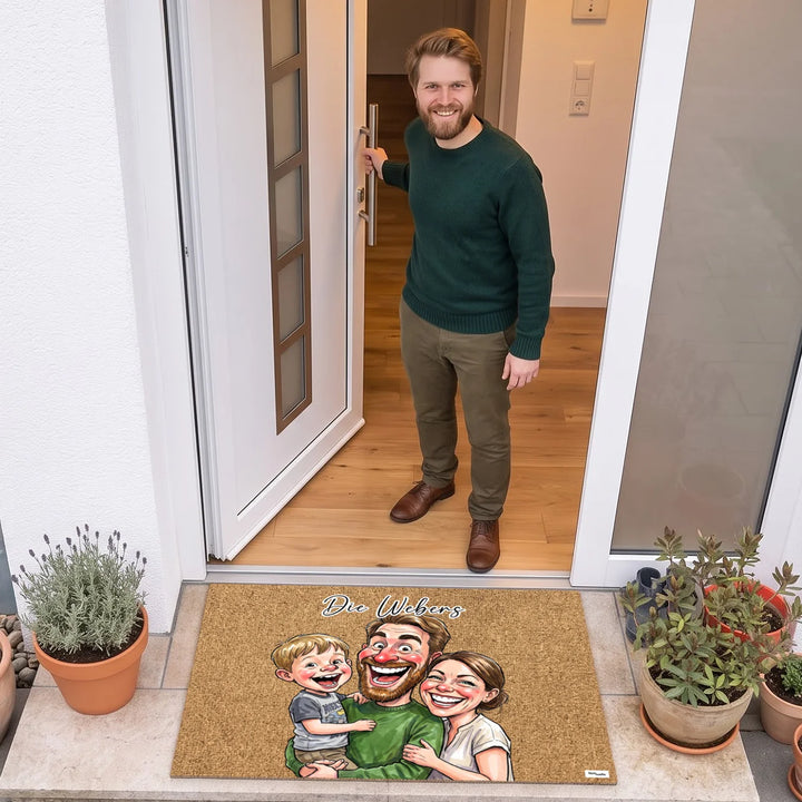 Personalisierte Fußmatte "Sketch Familie"