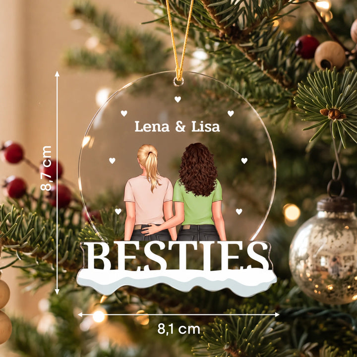 "Besties" Weihnachtsanhänger