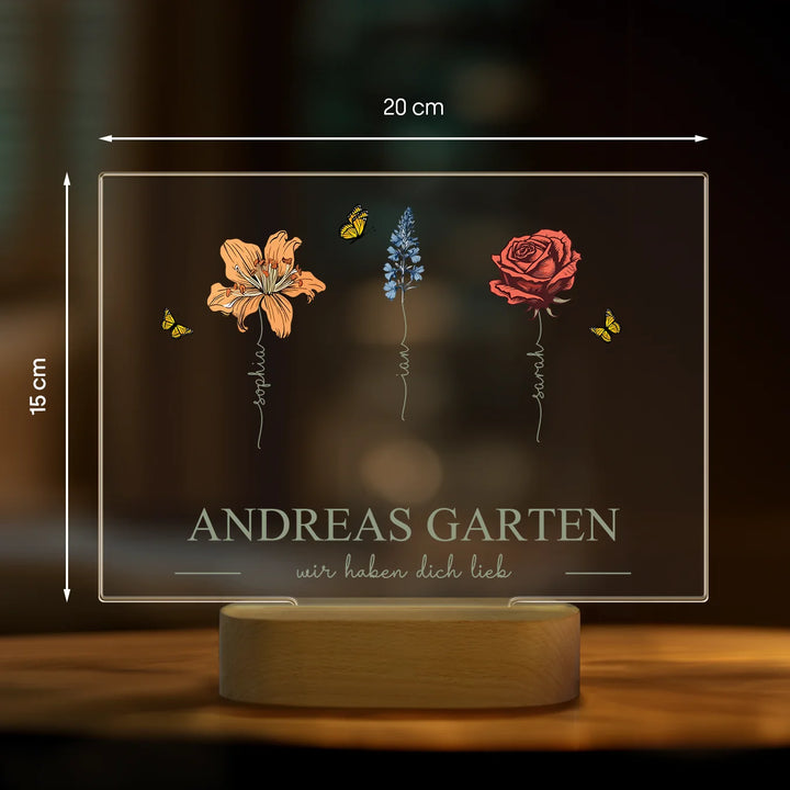 Personalisiertes Glowlight  "Omas Garten"