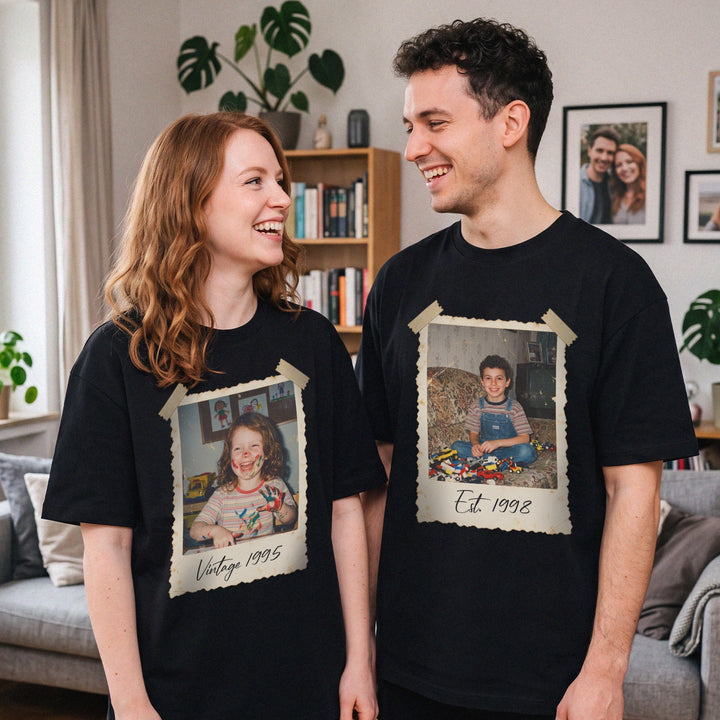 Personalisiertes T-Shirt "Foto Vintage"