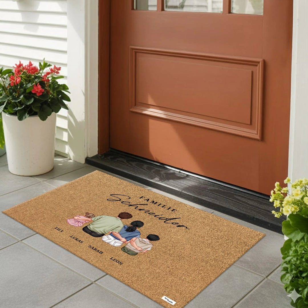 Personalisierte Fußmatte "Familie"