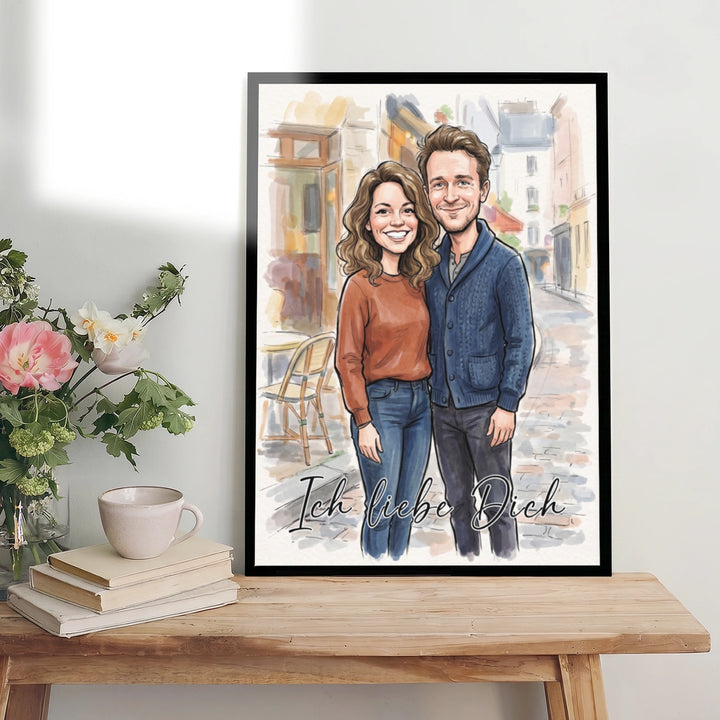 Personalisiertes Poster "Couple Sketch"
