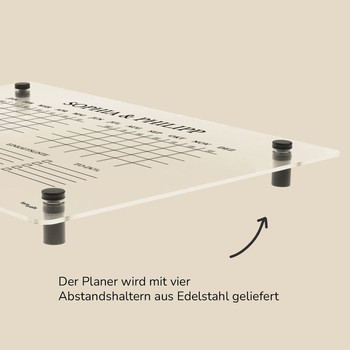 Personalisierter Wochenplaner Acryl "Paar"