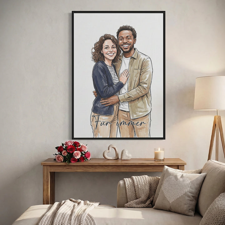 Personalisiertes Poster "Couple Sketch"