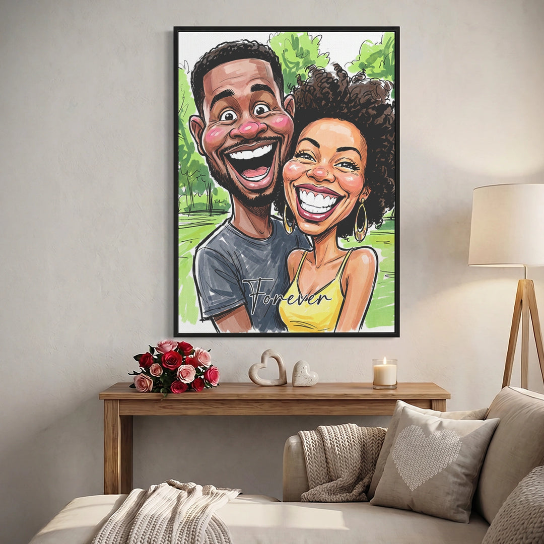 Personalisiertes Poster "Couple Sketch"