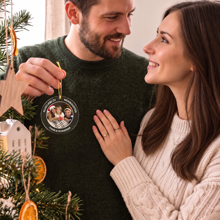 Weihnachtsbaumschmuck "Dein Foto & Text"