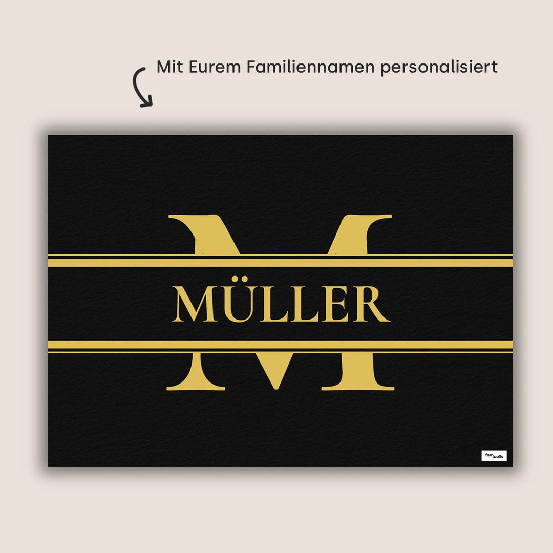 Personalisierte Fußmatte "Initiale"