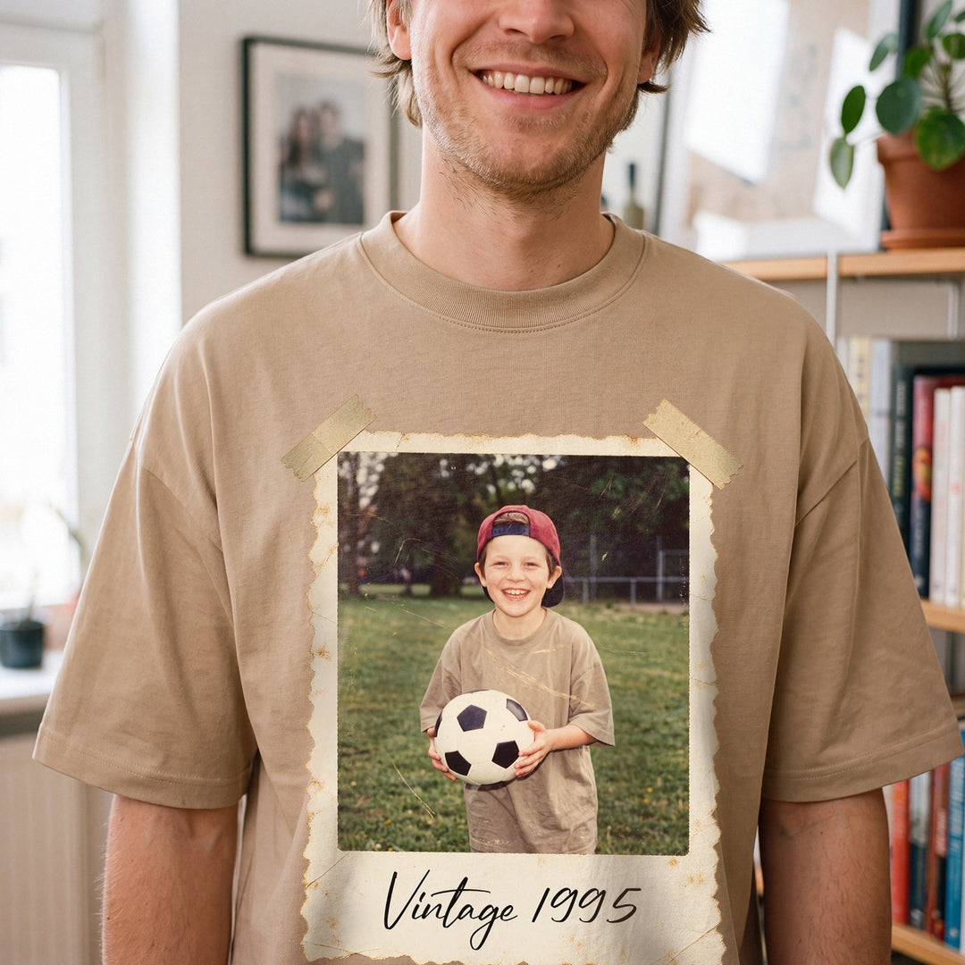 Personalisiertes T-Shirt "Foto Vintage"