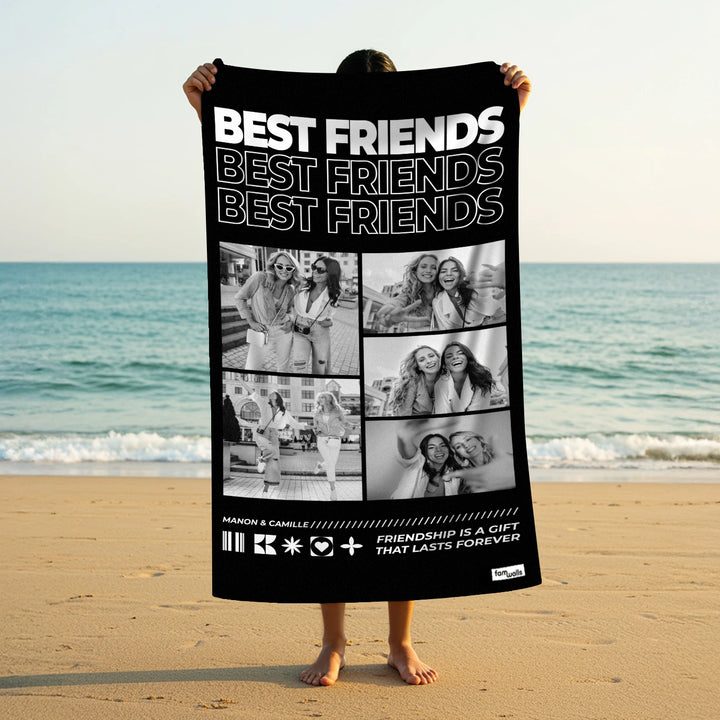Personalisiertes Badetuch "Besties"