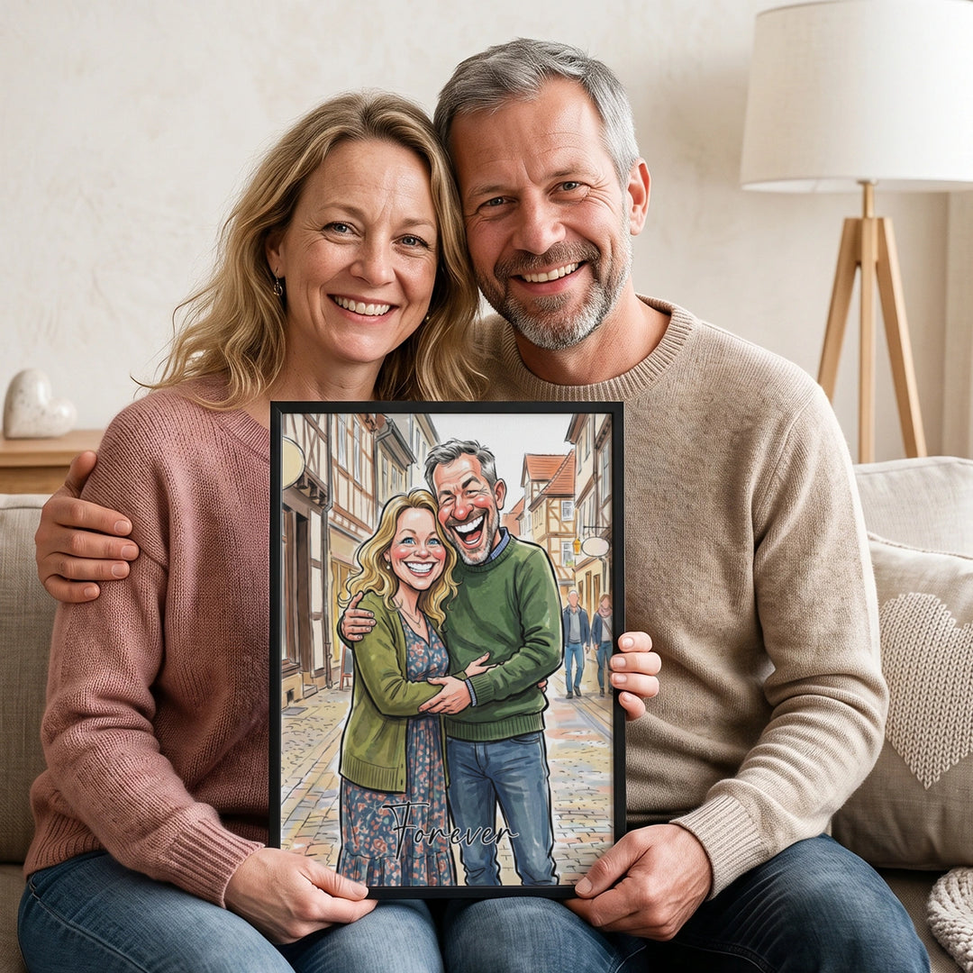 Personalisiertes Poster "Couple Sketch"