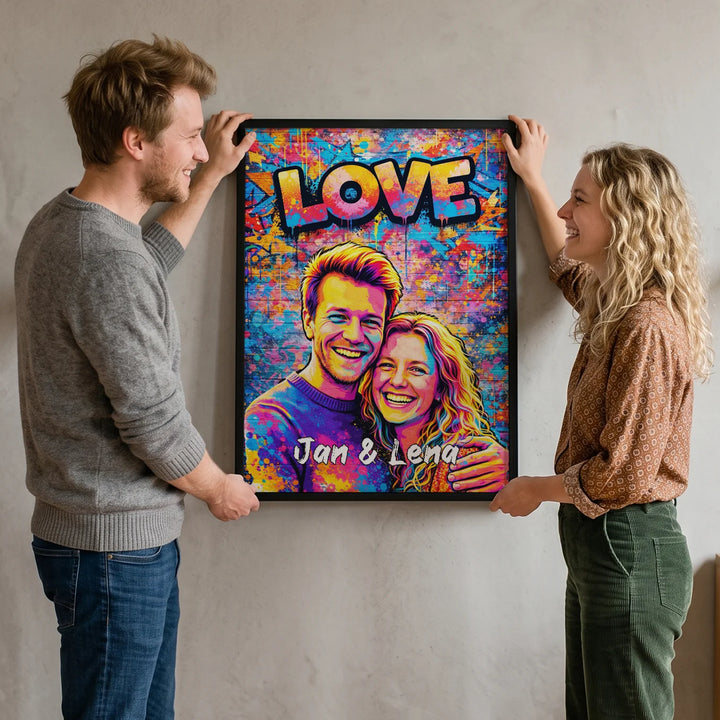 Personalisiertes Poster "Street Art Love"