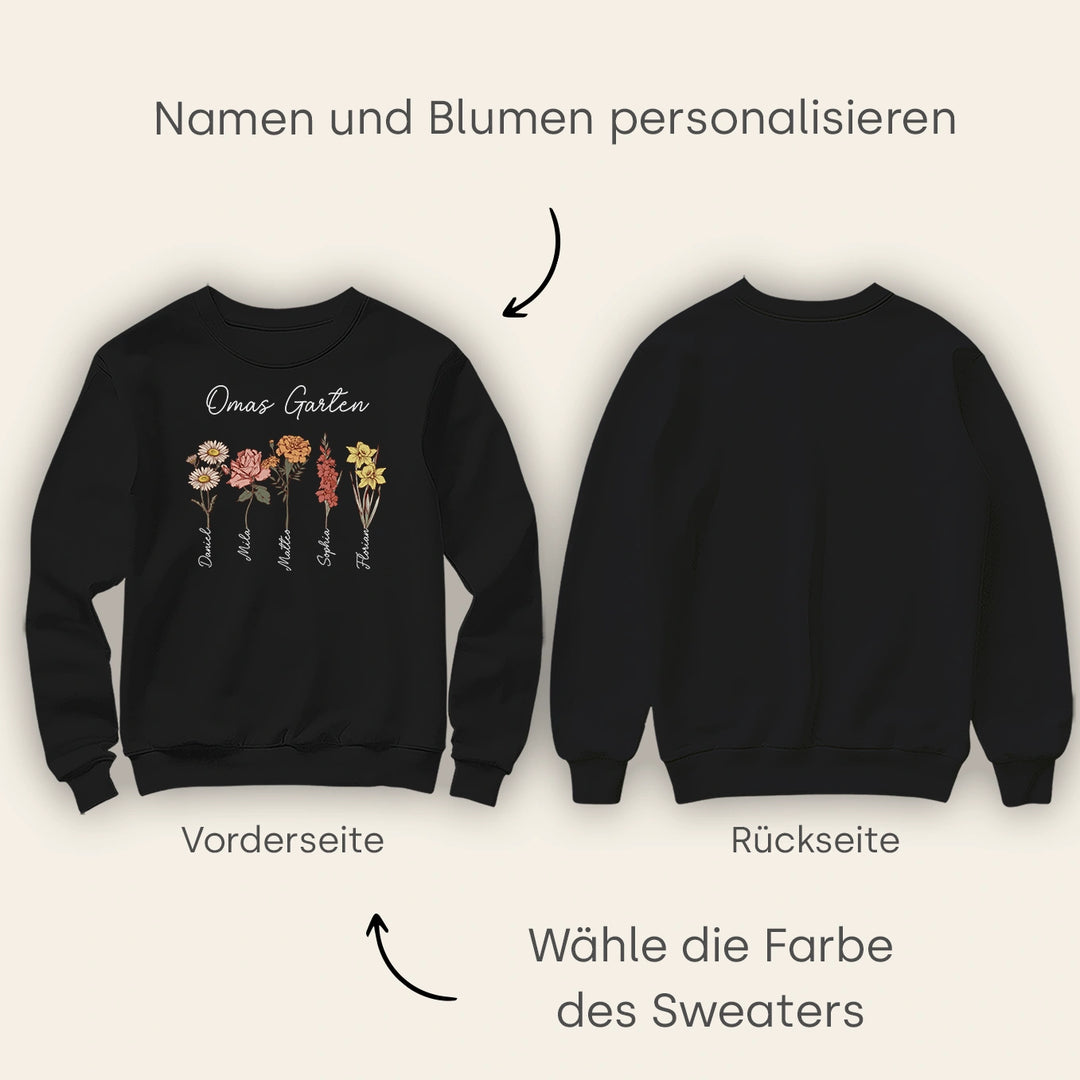 Personalisierter Sweater "Omas Garten"