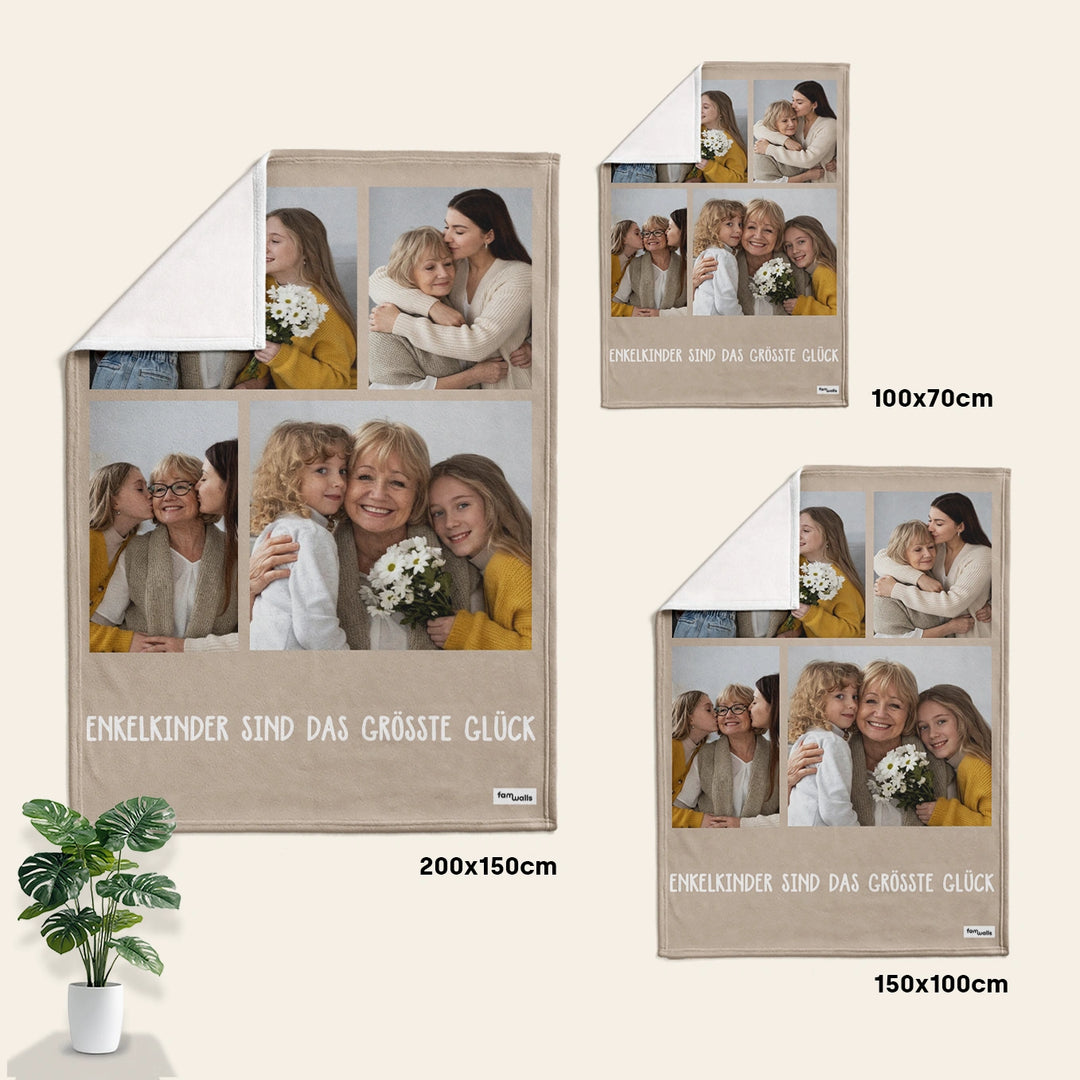 Personalisierte Decke "Foto Oma"