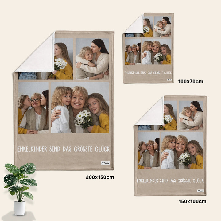 Personalisierte Decke "Foto Oma"