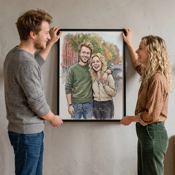 Personalisiertes Poster "Couple Sketch"