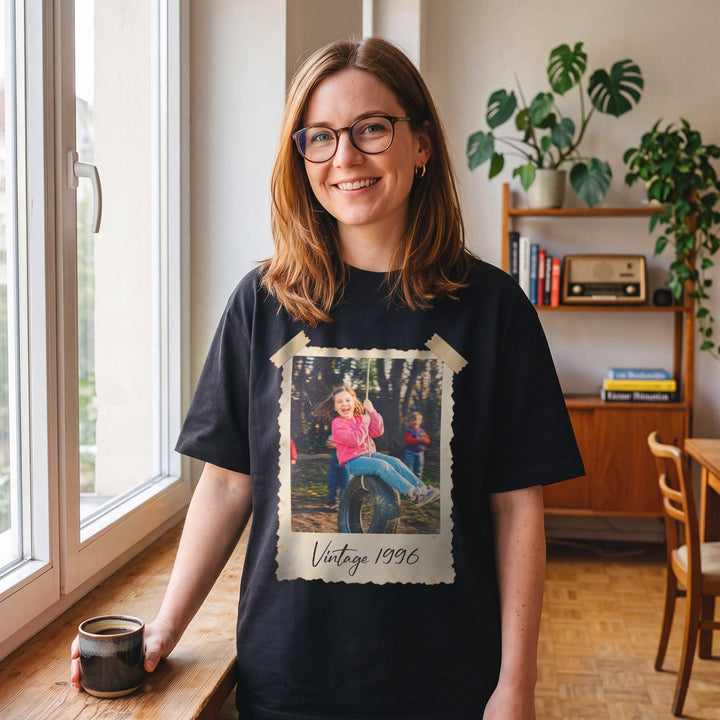 Personalisiertes T-Shirt "Foto Vintage"