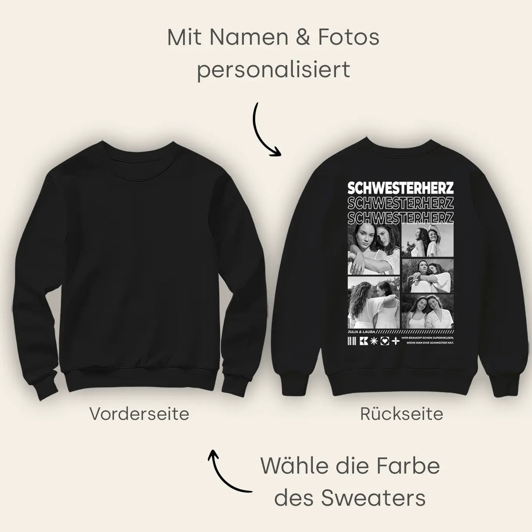 Personalisierter Sweater "Beste Schwester"
