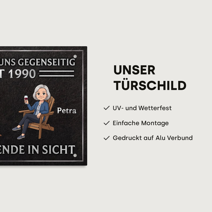 Personalisiertes Türschild "Wir nerven uns gegenseitig"