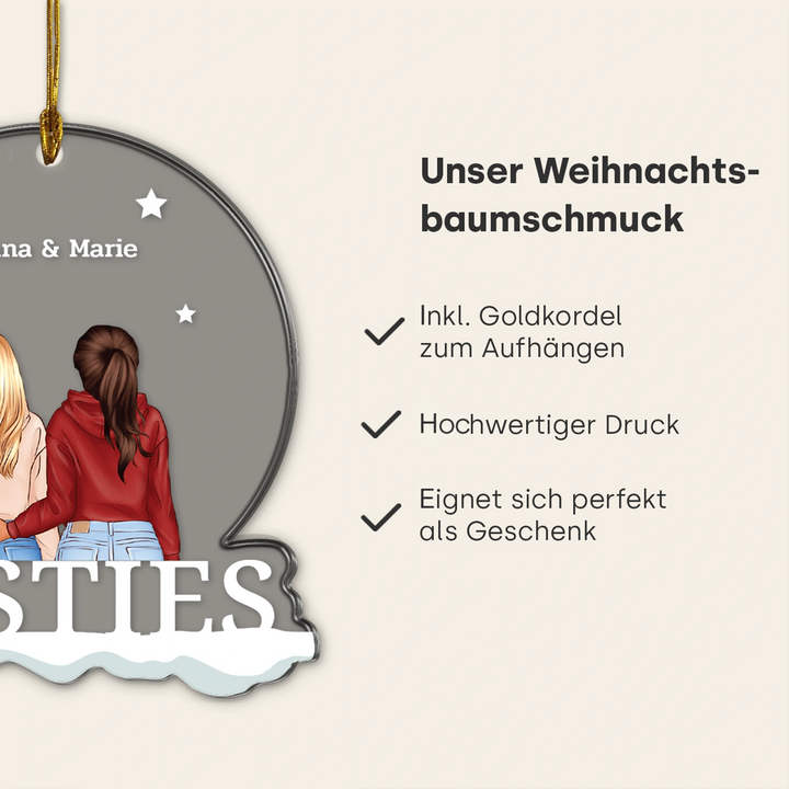"Besties" Weihnachtsanhänger