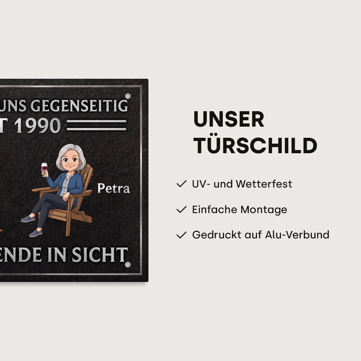 Personalisiertes Türschild "Wir nerven uns gegenseitig"