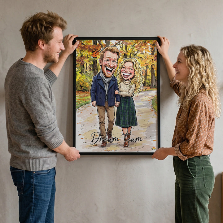 Personalisiertes Poster "Couple Sketch"