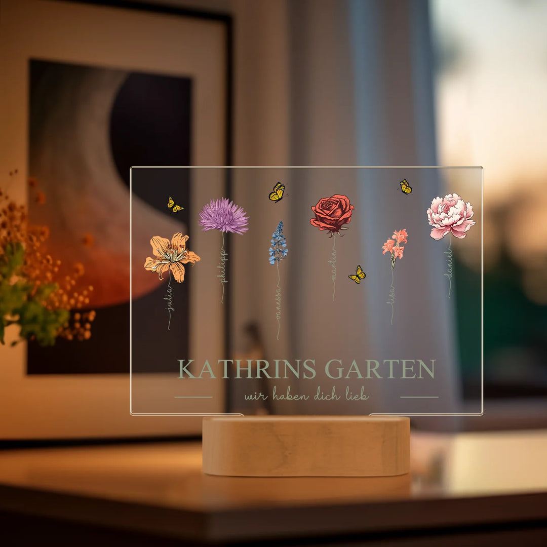 Personalisiertes Glowlight  "Omas Garten"