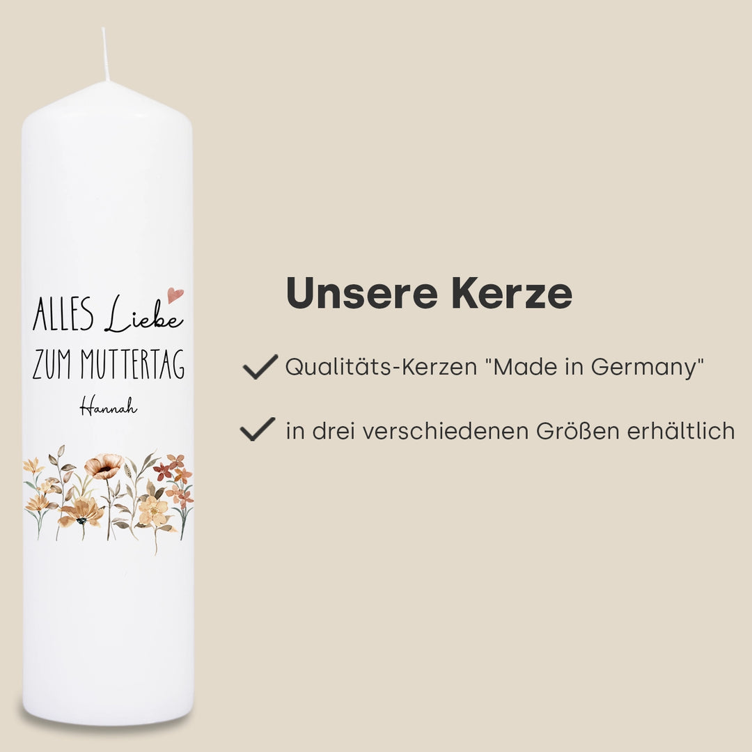Personalisierte Kerze "Muttertag"