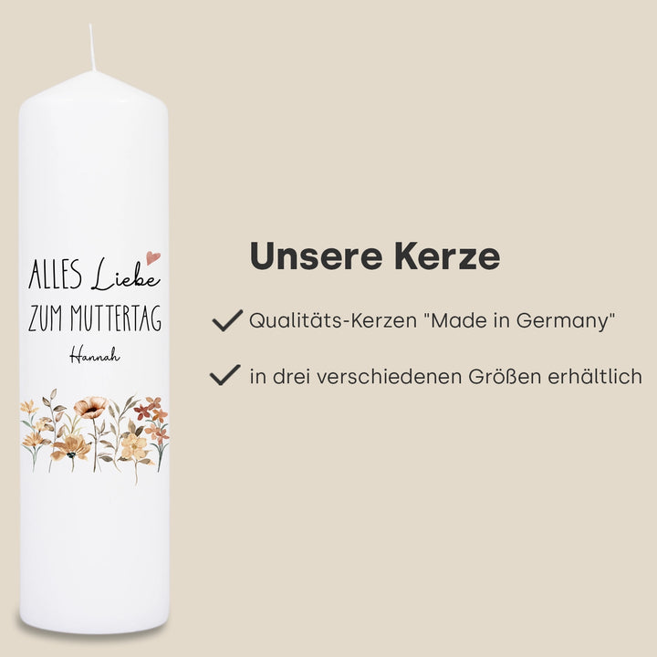 Personalisierte Kerze "Muttertag"