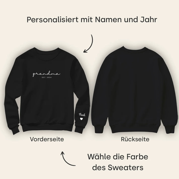Personalisierter Sweater mit Namen "Oma"