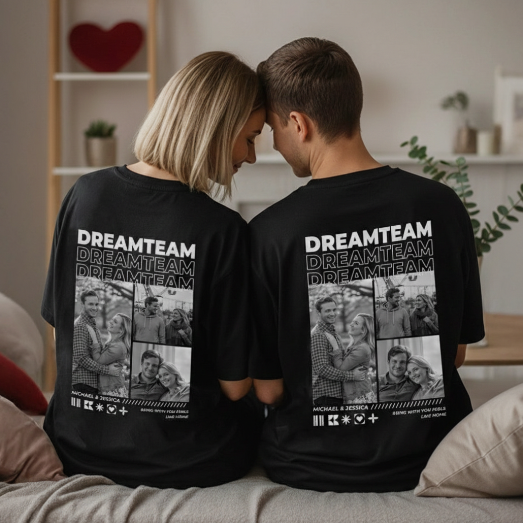 Personalisiertes Oversized T-Shirt "Perfect Match"