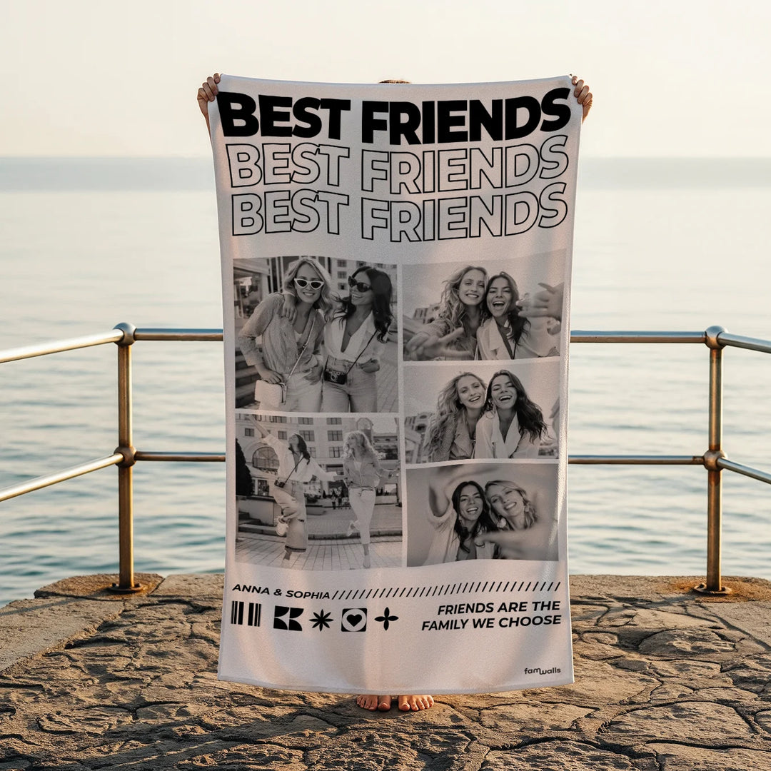 Personalisiertes Badetuch "Besties"
