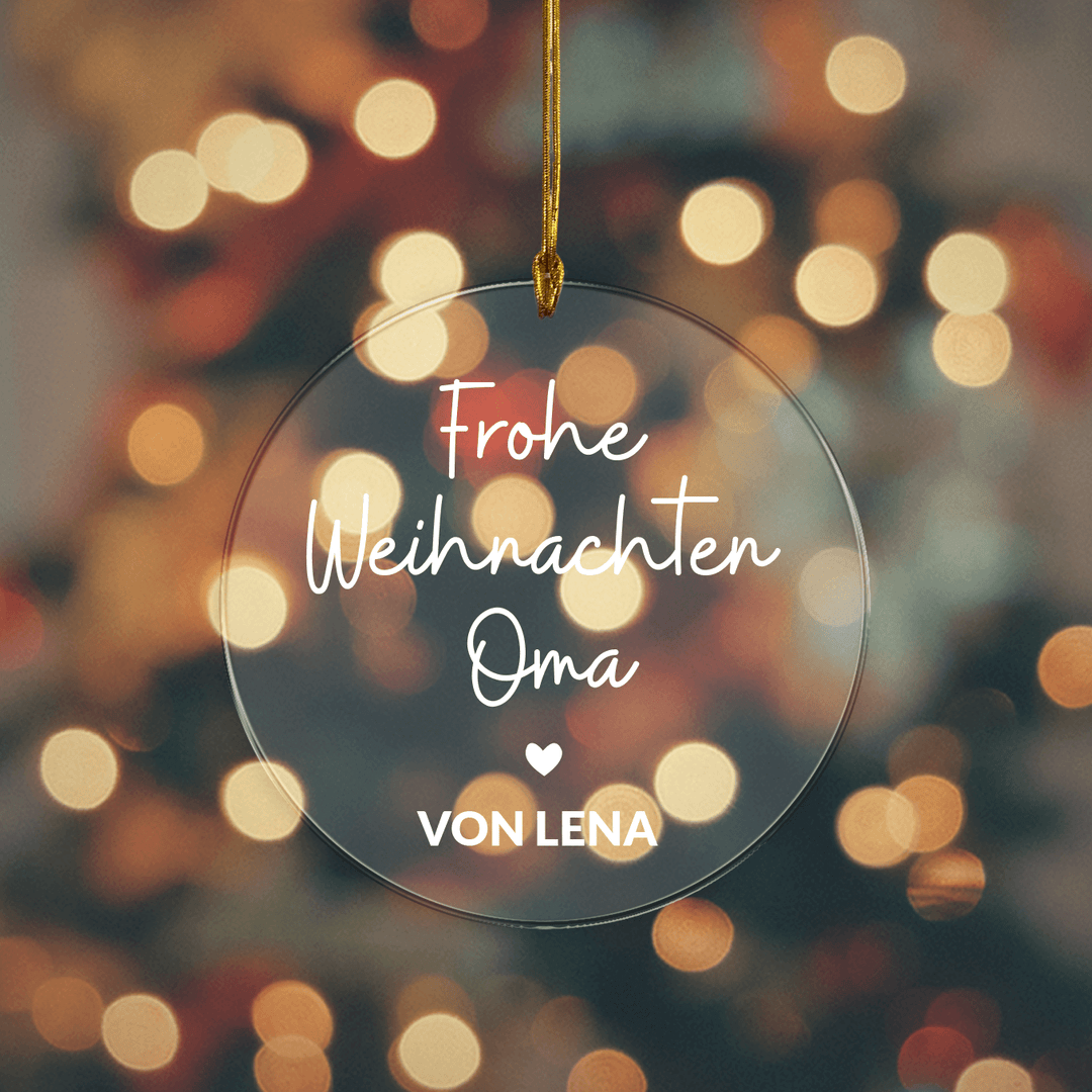 ''Dein Text'' Weihnachtsanhänger famwalls