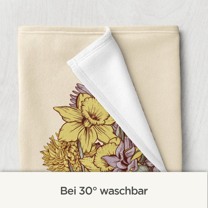Personalisierte Decke ''Blumenstrauss''
