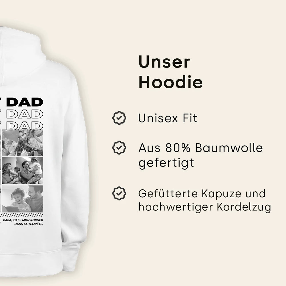 Personalisierter Hoodie mit Fotos "Papa"