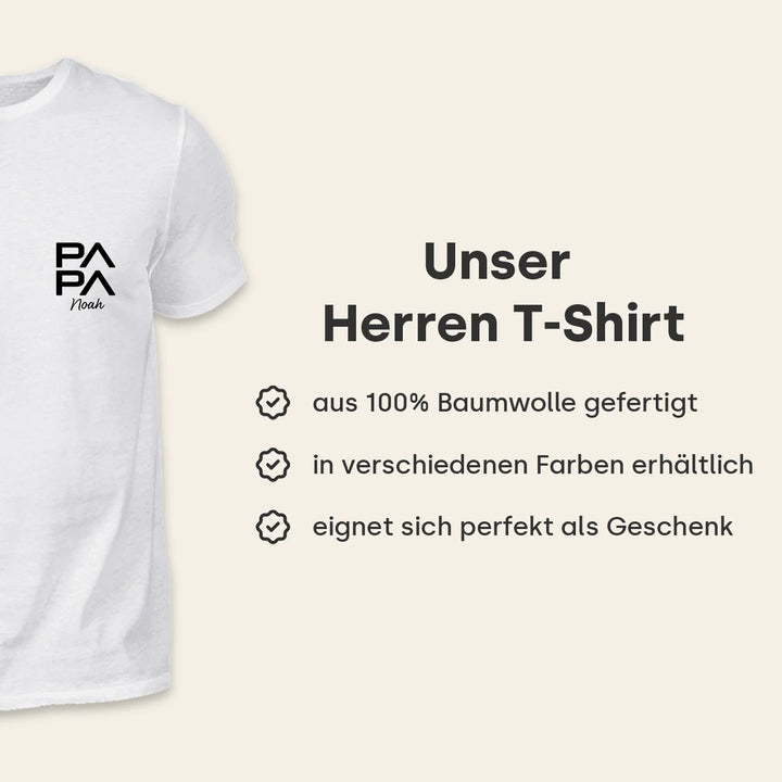 Personalisiertes Papa T-Shirt "Modern"