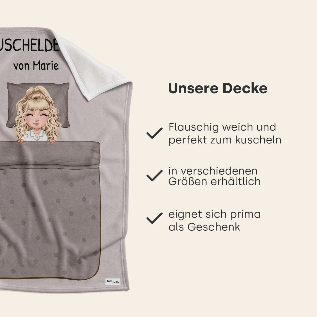 Infografik Cartoon-Decke: flauschig weich, in verschiedenen Größen, ideal als Geschenk