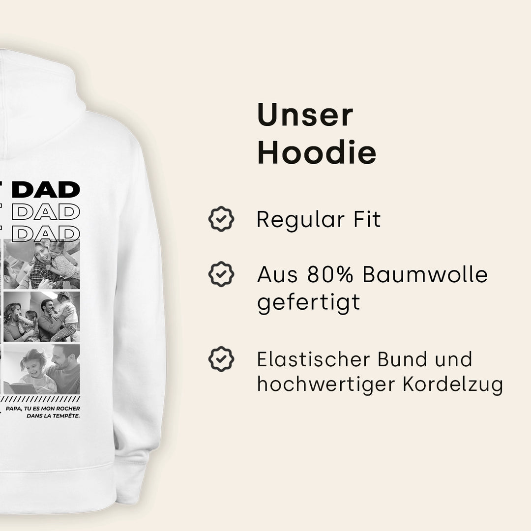Personalisierter Hoodie mit Fotos "Papa"