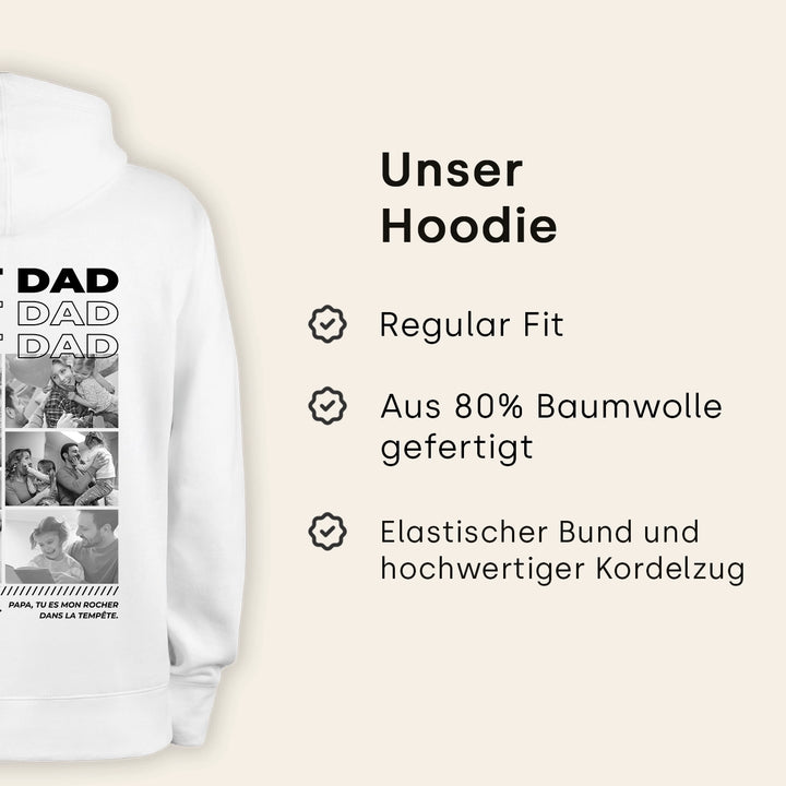 Personalisierter Hoodie mit Fotos "Papa"