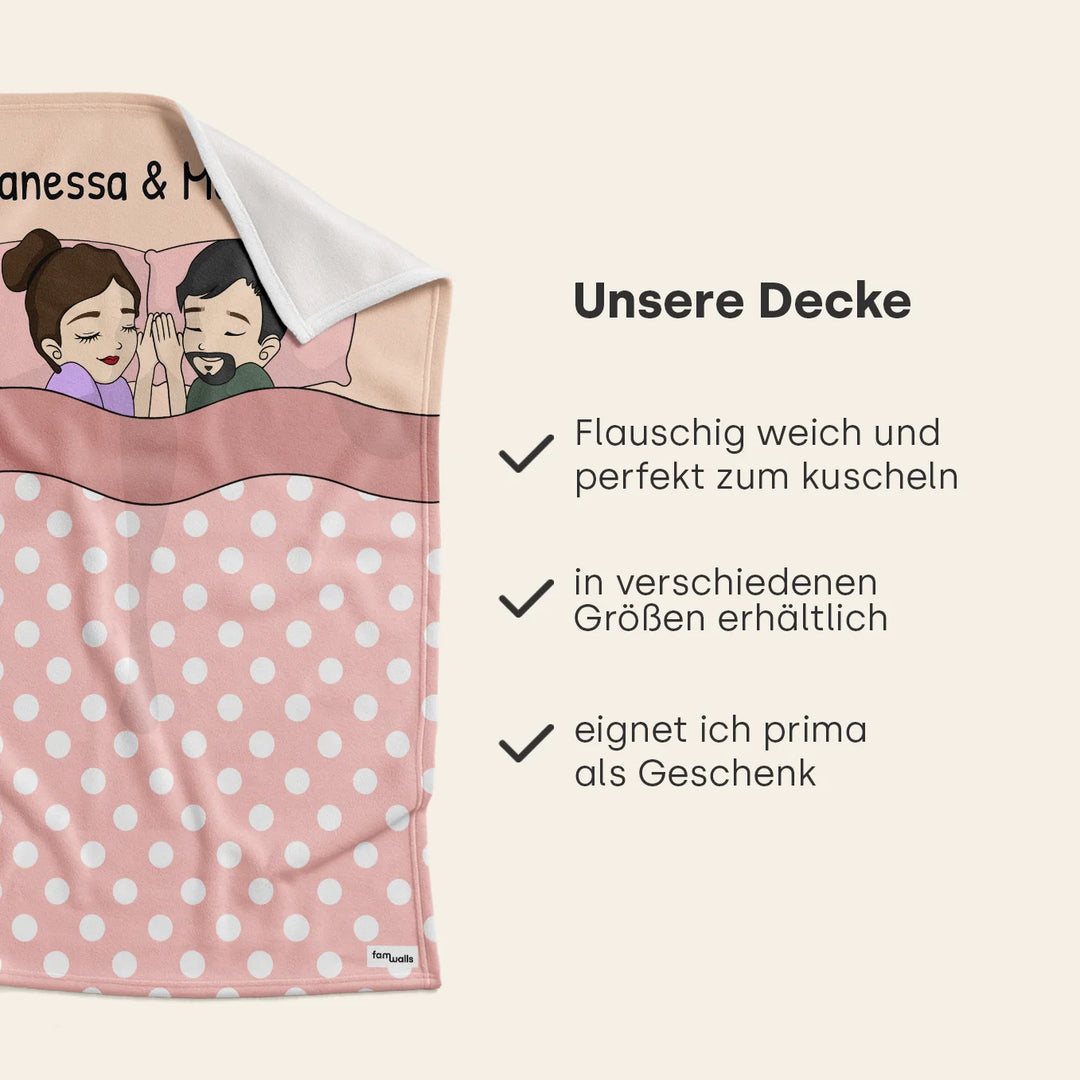 Personalisierte Decke "Kuschelzeit Paar"