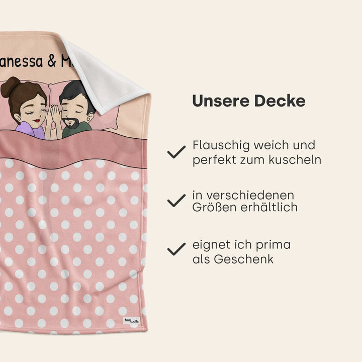 Personalisierte Decke "Kuschelzeit Paar"