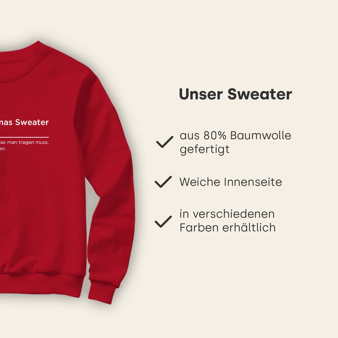 Personalisierter Christmas Sweater "Definition"