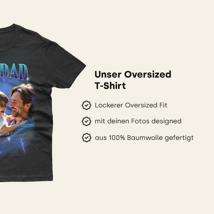 Personalisiertes T-Shirt Vintage Bootleg "DAD"